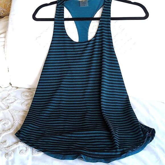 Calia By Carrie Underwood Reversible Mesh Lightweight Workout Tank Top Teal/Blk - Picture 1 of 8